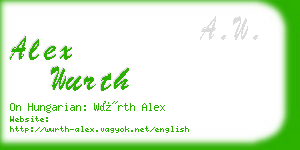 alex wurth business card